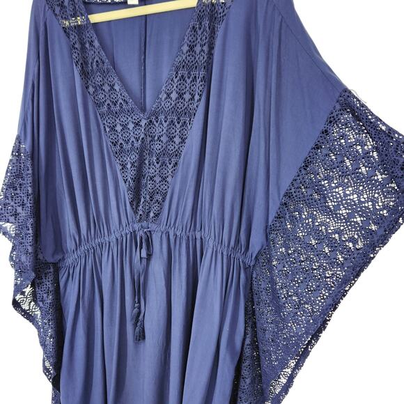 Swim by Cacique Lace Swim Cover-Up – Navy Blue with Cinched Waist - Size 18 - Picture 5 of 5